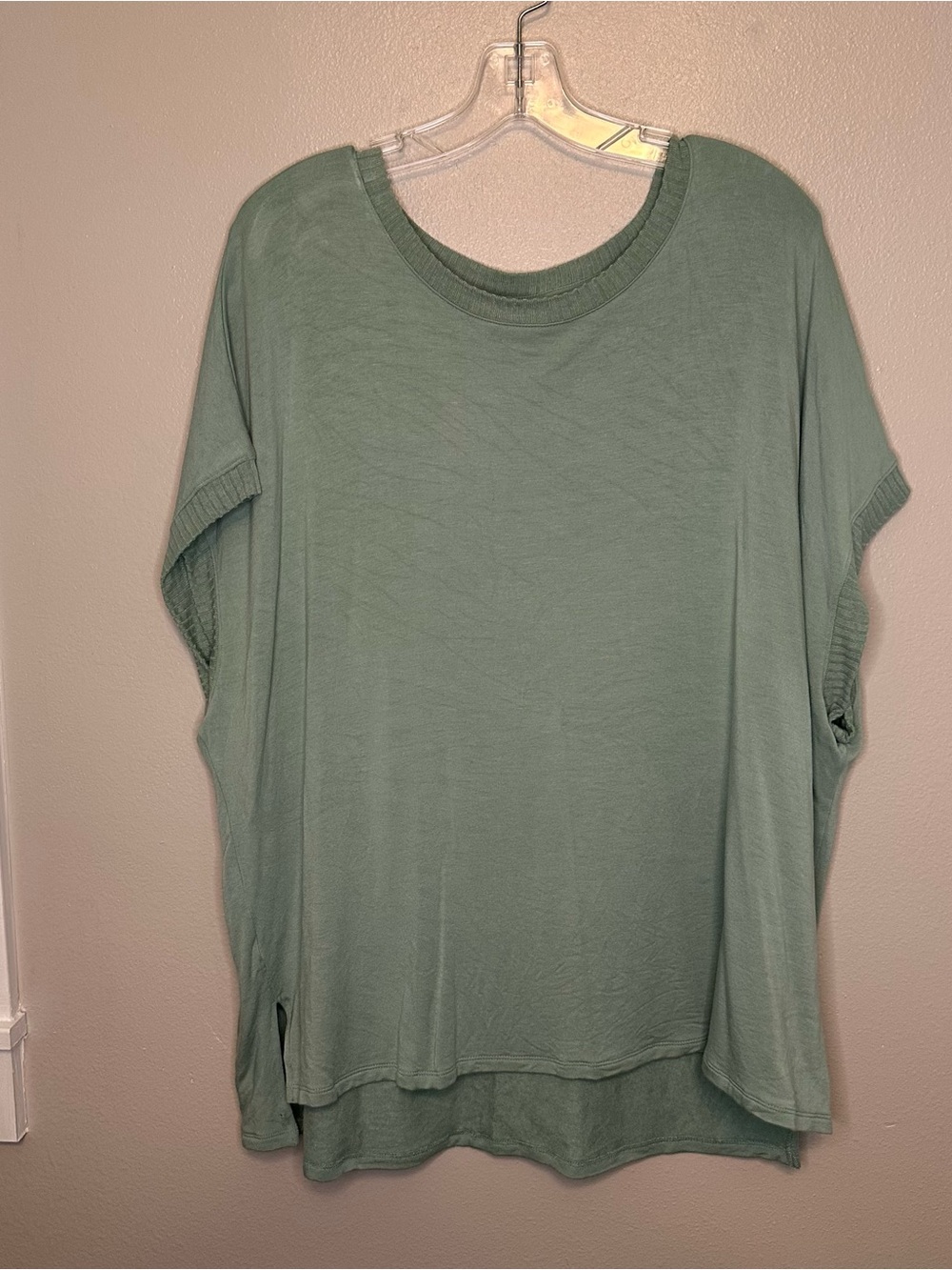Lane Bryant Sage Green Relaxed Short Sleeve Tunic